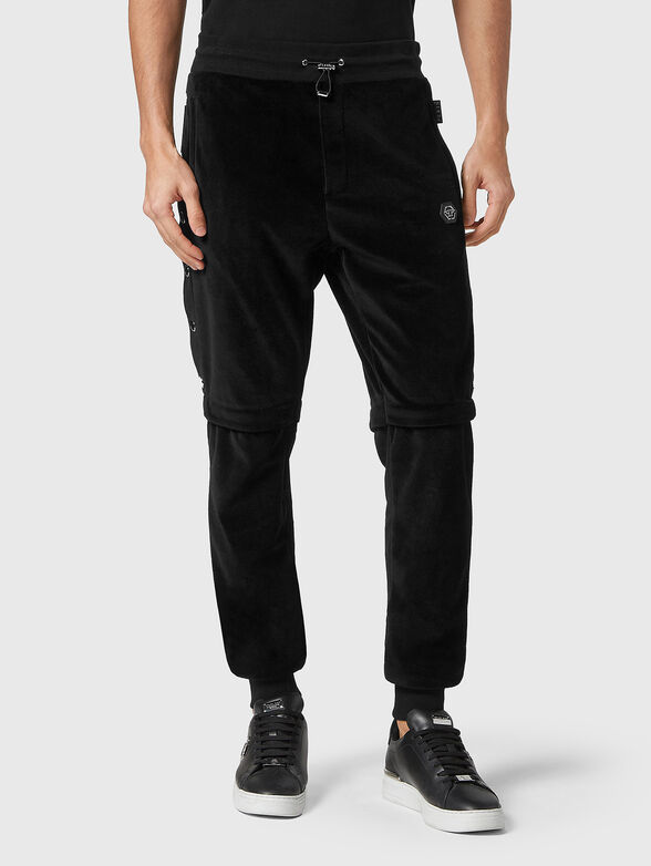 Logo accent jogging trousers in black  - 1