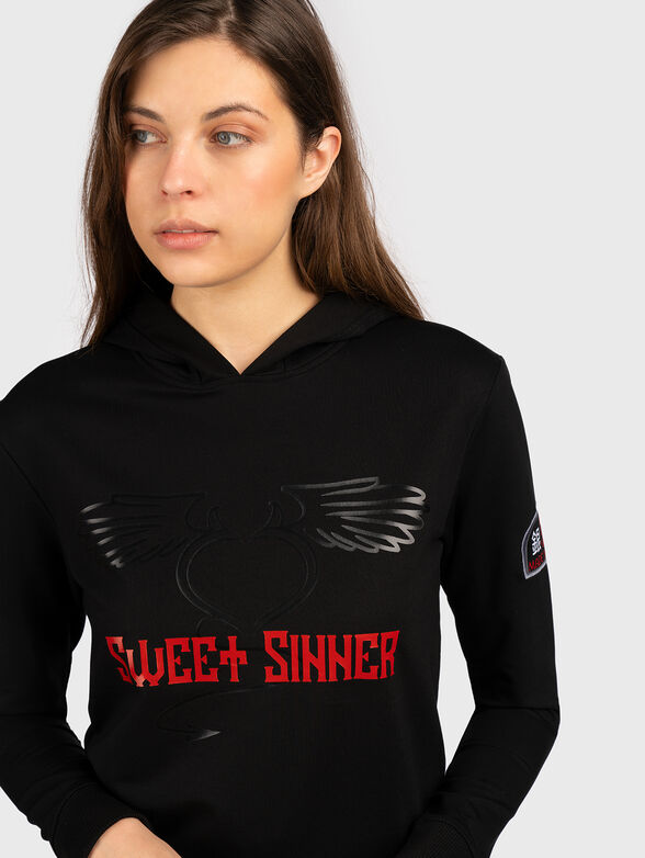 HL012 sweatshirt with hood and print - 4