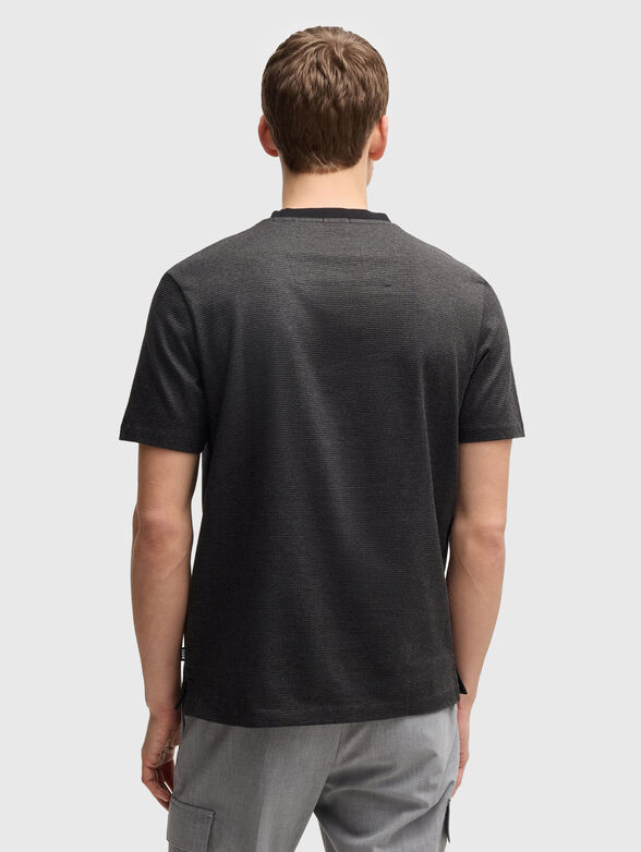 Cotton T-shirt with oval neckline - 3