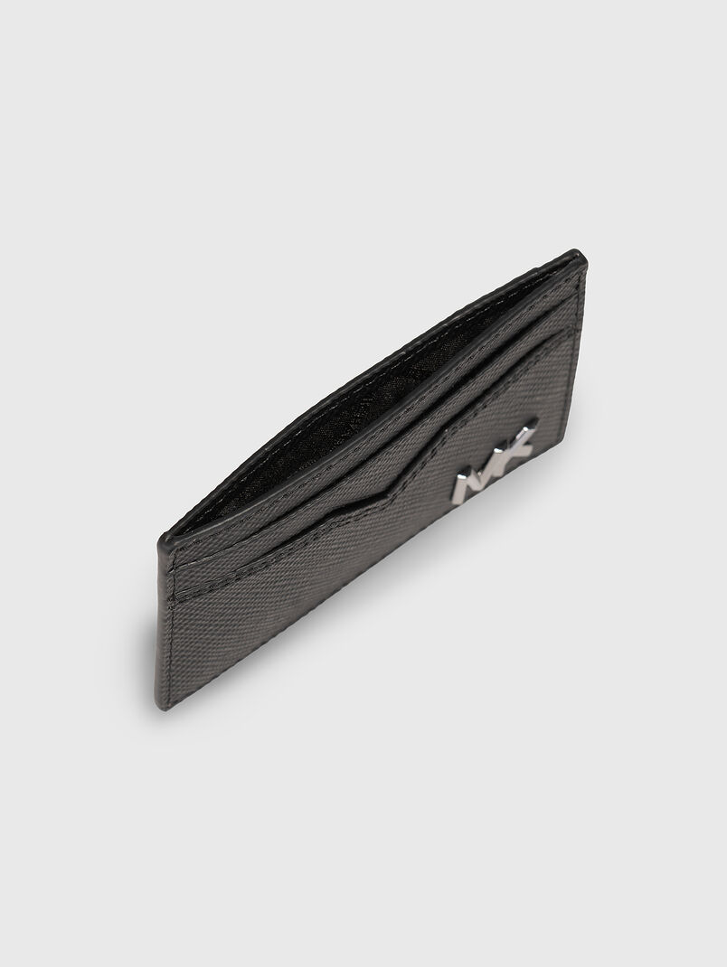Leather cardholder with logo - 3
