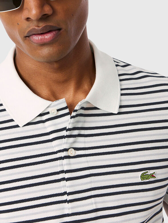 Striped cotton polo shirt  - 3