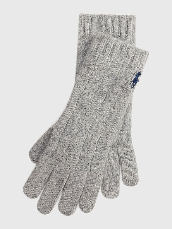 Wool gloves with logo - 1