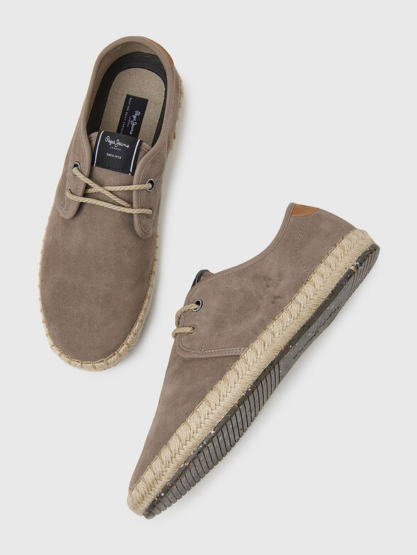 TOURIST CLAIC beige suede espadrilles with laces - 6