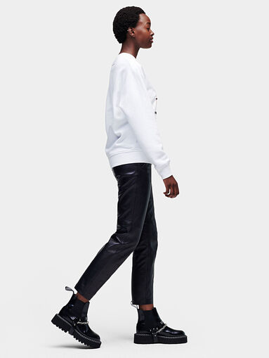 Black sweatshirt with logo print - 3