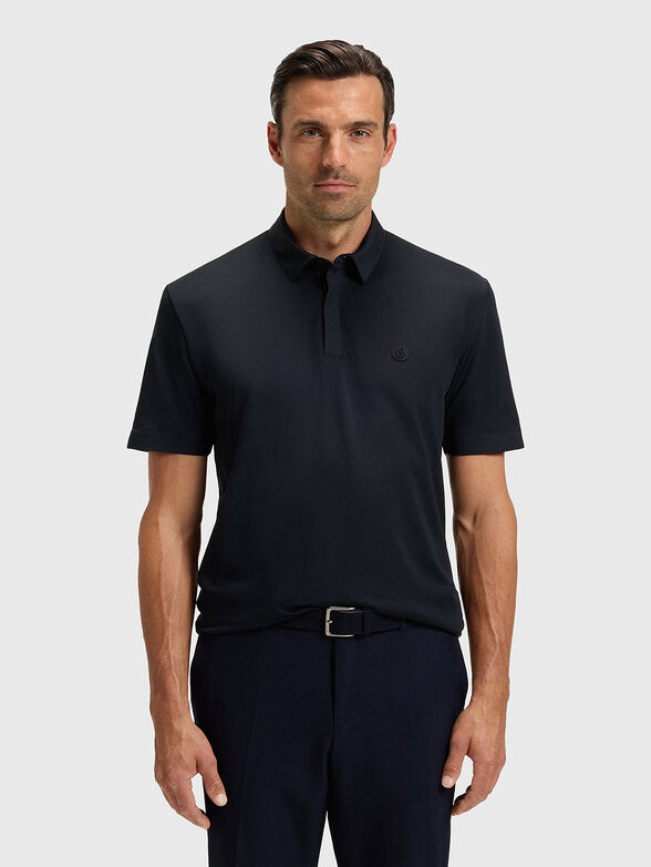 Cotton blend polo shirt with logo - 1