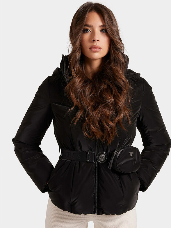 BELLA Belted padded jacket with hood - 1