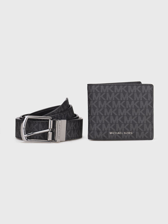 Leather belt and wallet set - 1