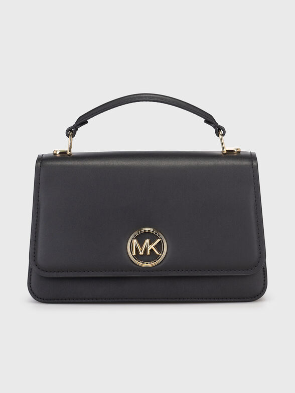 Leather crossbody bag with logo accent - 1