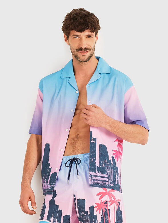 MIAMI VIBES printed beach shirt - 1