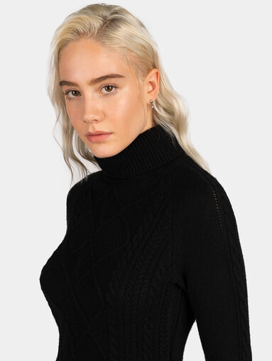 ELISABETH knit dress with turtleneck - 3