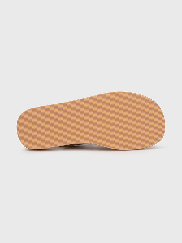 SUMMER BLOCK beige sandals in eco leather - 5