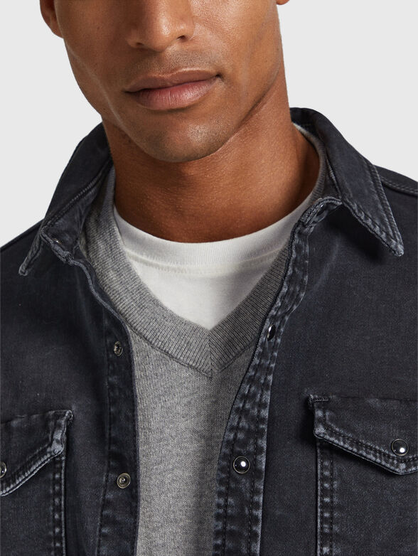 NEW JEPSON denim shirt in black color - 4