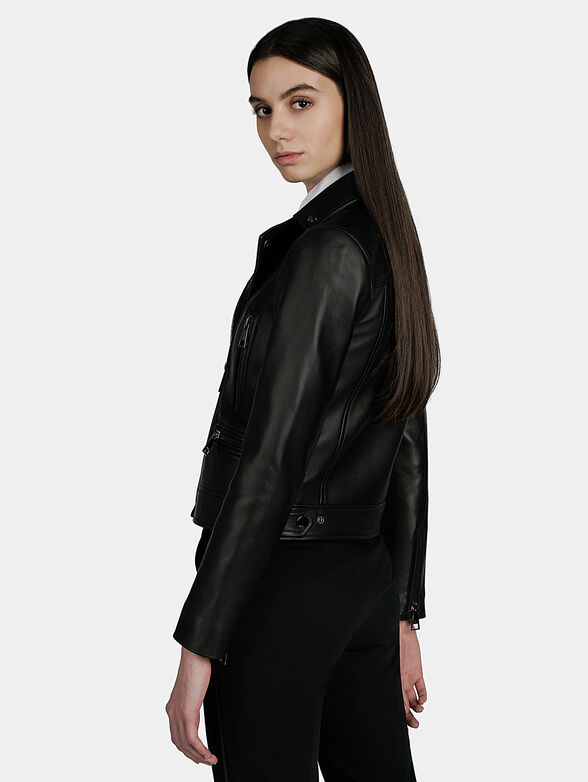 IKONIK Leather biker jacket - 5