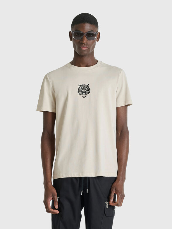 Cotton T-shirt with contrasting logo - 1
