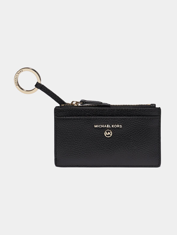 Leather card holder with keychain - 1