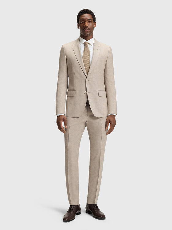 Костюм от две части BECKHAM x BOSS от вълна и лен - 1