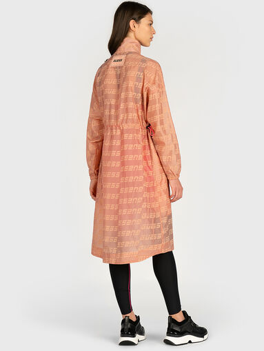 Long jacket with logo print - 3