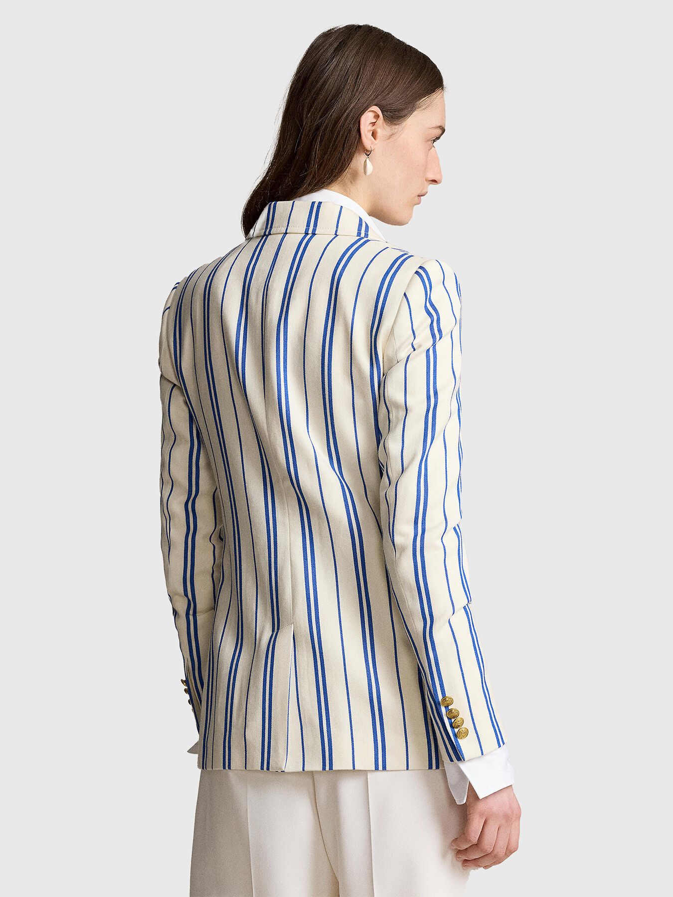 Striped wool and cotton blazer brand POLO RALPH LAUREN Globalbrandsstore en