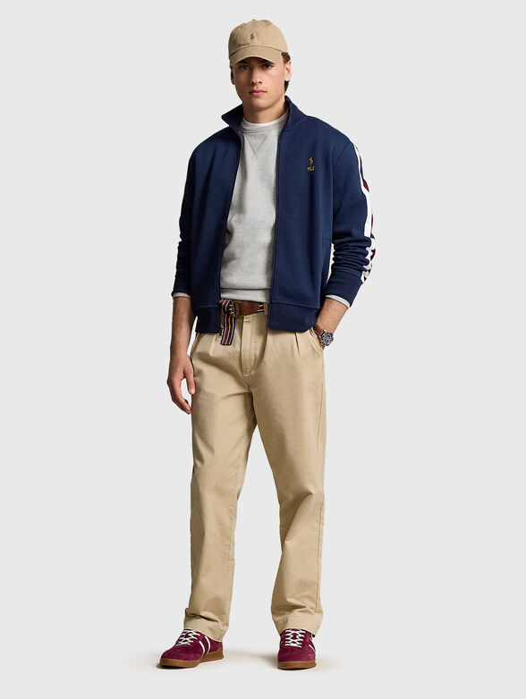 Logo-embroidered sweatshirt in blue - 2