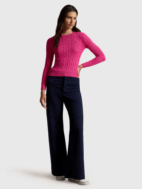 Cotton sweater with embroidered logo - 2