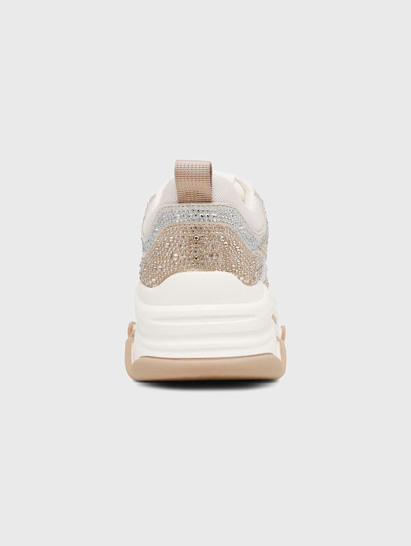 PRIVY sneakers in beige with rhinestones - 3