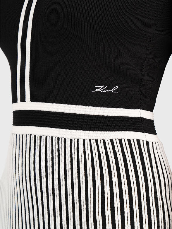 Midi dress with embroidered logo - 4