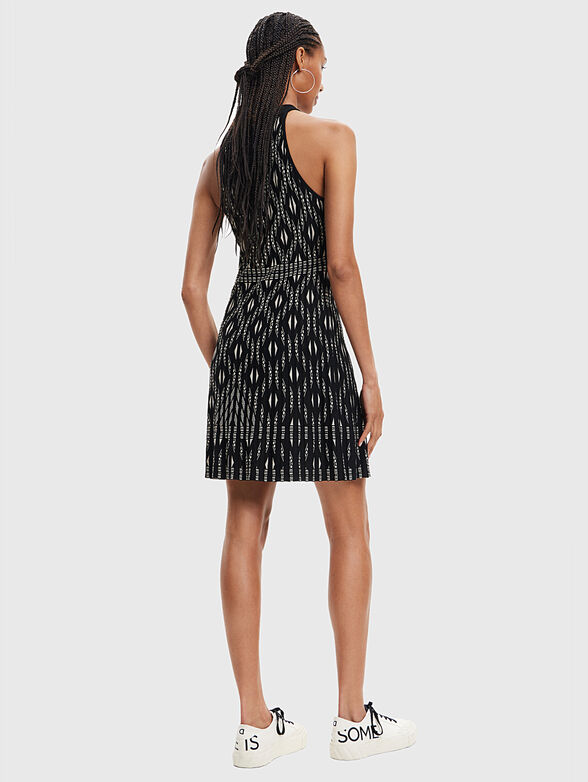 EL HAVRE black dress with geometric print - 2