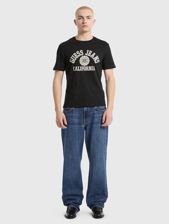 Black T-shirt with logo print - 2