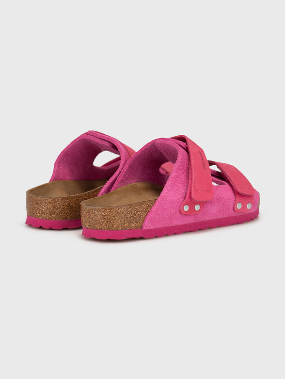 Fuchsia suede slippers - 3