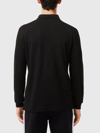 Black polo-shirt with long sleeves - 3
