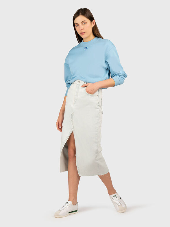 Sweatshirt with oval neckline and logo detail - 2