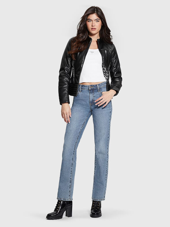 Black eco leather jacket  - 2