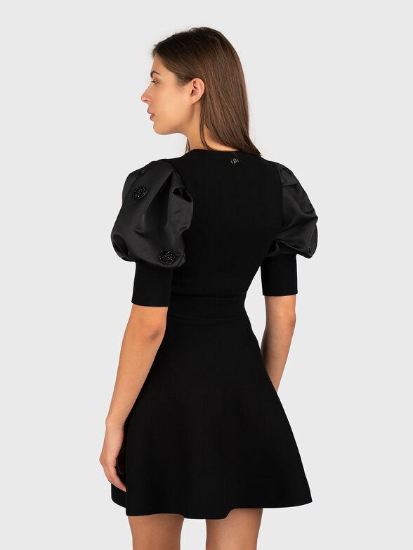 Mini dress with accent sleeves - 2