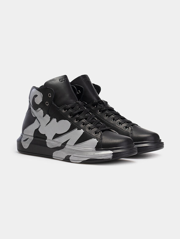 SALERNO High-top sneakers with maxi logo - 2