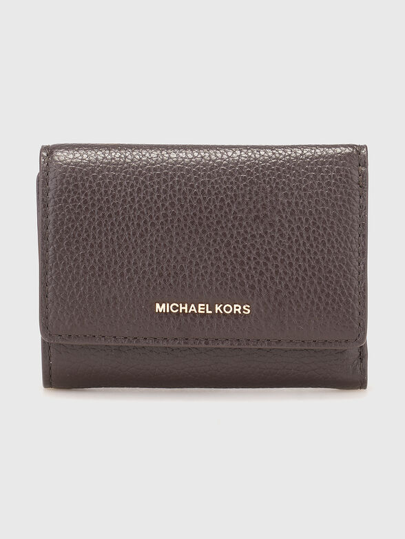 Leather wallet with logo detail - 1