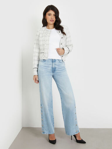 Jeans with accent buttons and logo embroidery - 4