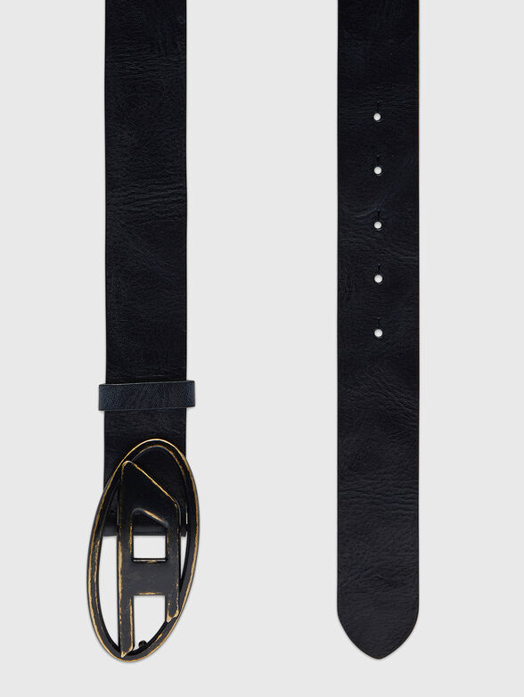 B-1DR leather belt with oval logo - 2