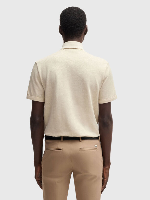 Cotton polo shirt with short sleeves and buttons - 3