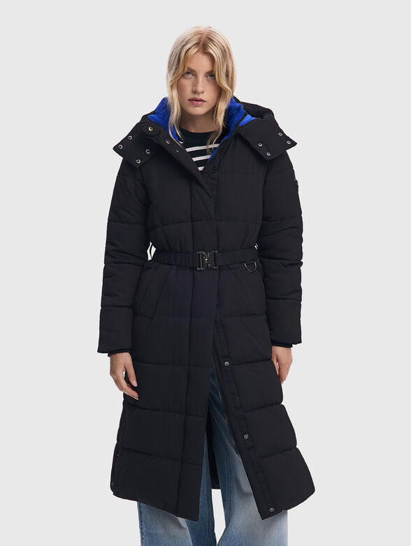 CINTURON2 long jacket with belt - 1