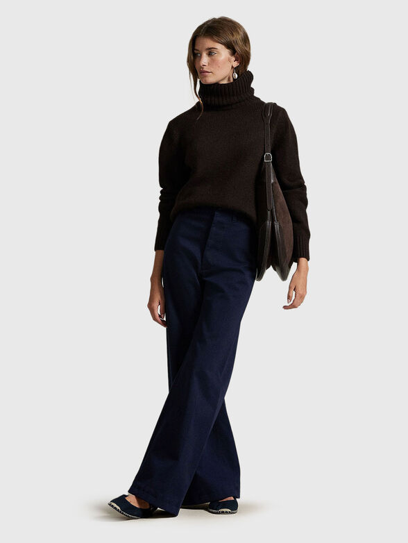 Wool sweater with polo collar - 2