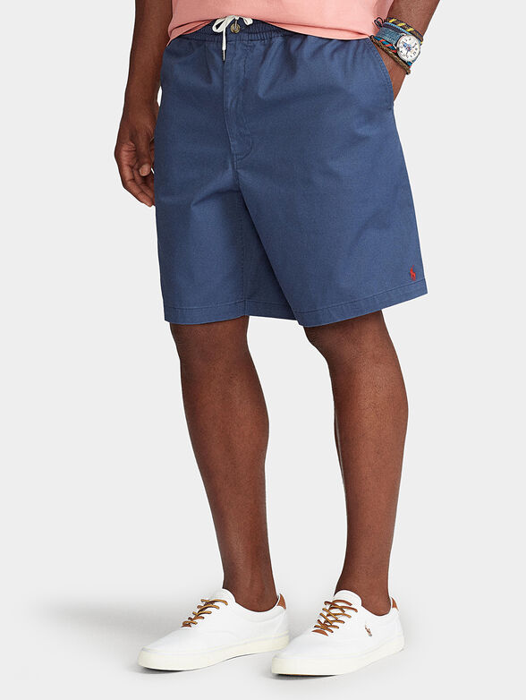 Blue cotton shorts - 1
