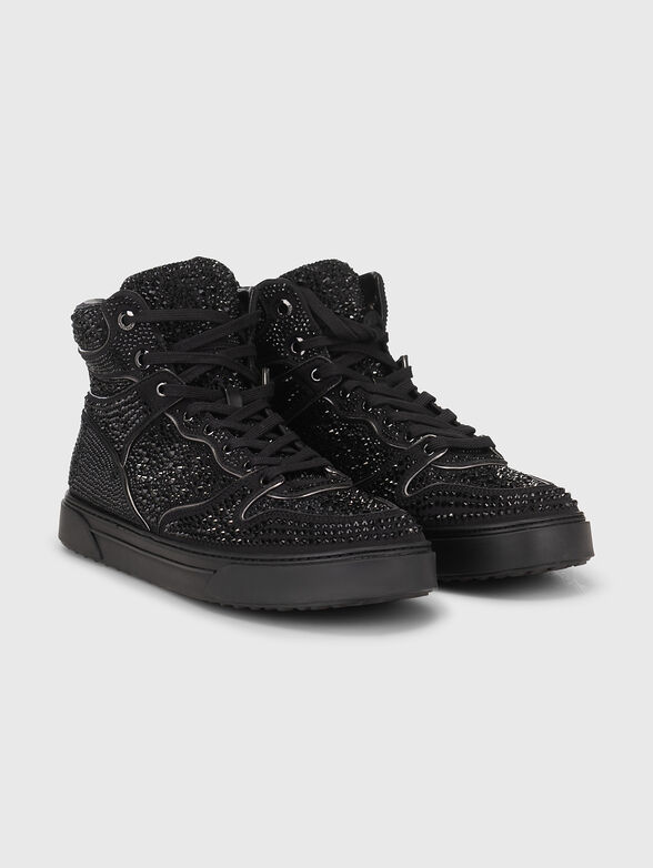 Black sneakers with rhinestones  - 2