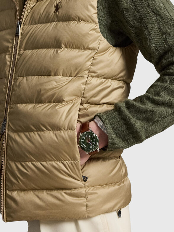 Down vest with two-way zip - 4