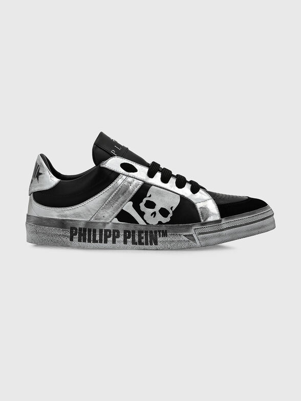 Leather shoes with silver details - 1