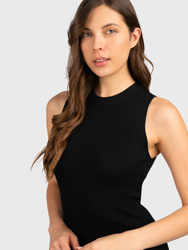 SEPINNY mini dress with cut out back and logo chain - 4