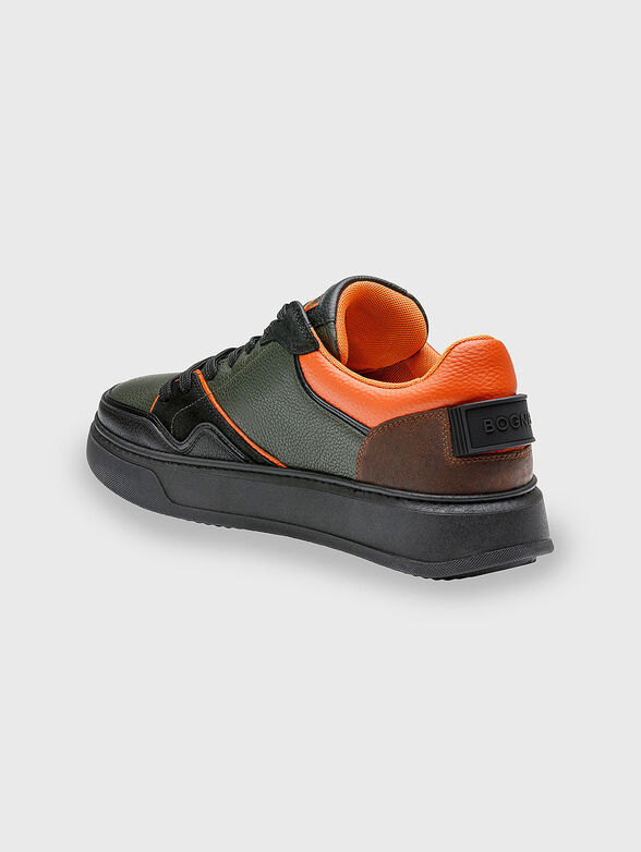 MILAN 25 leather sports shoes with contrasting details - 2