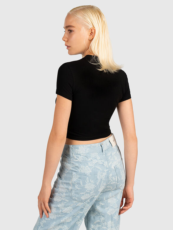 Black T-shirt with shiny logo - 3