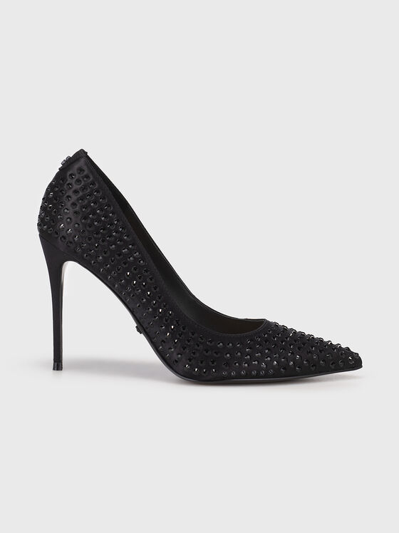 Heeled shoes with appliquéd eyelets  - 1