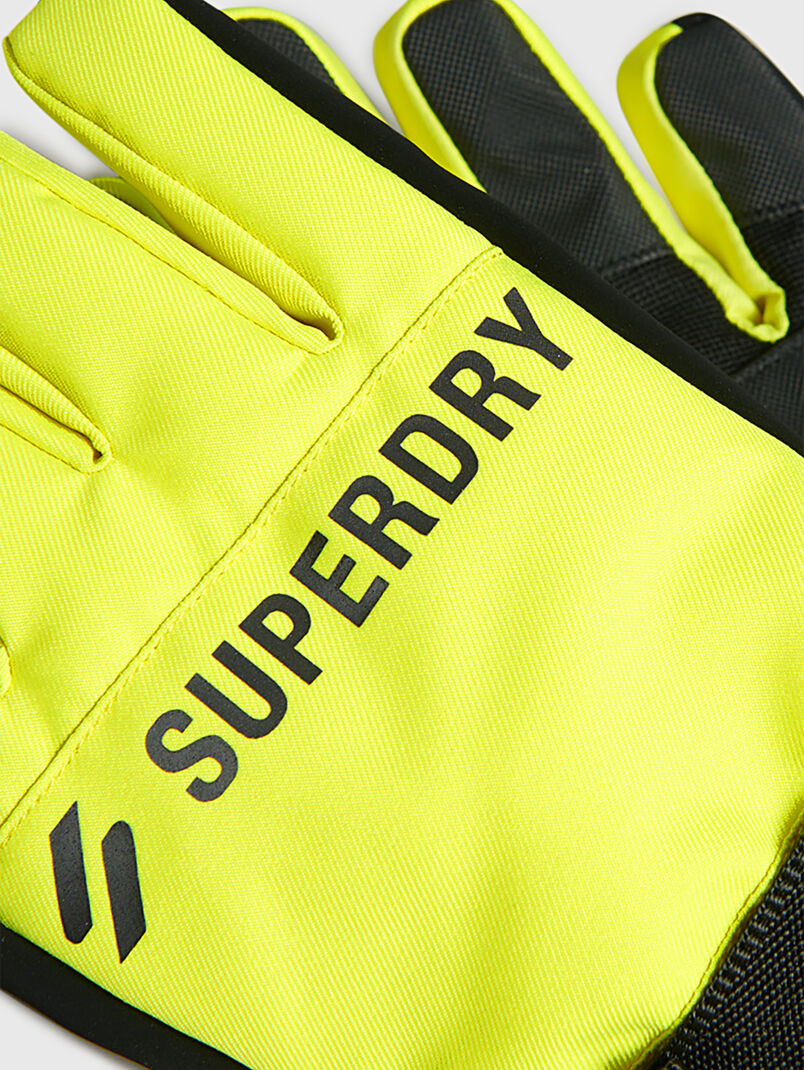 Black gloves with logo - 3