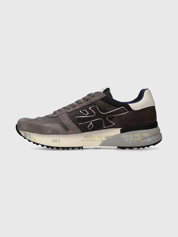 Suede and textile sneakers - 5